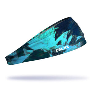 Bandana esportiva DOLKZ -Abstract Blue Waves Headband
