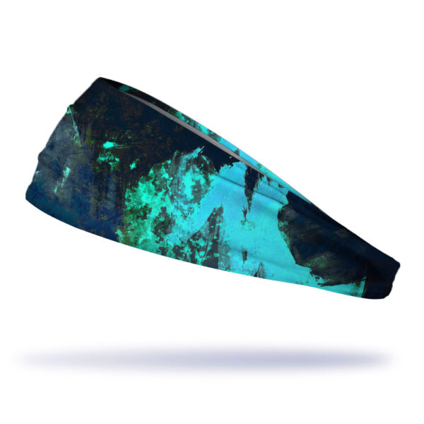 Abstract Blue Waves Headband - Faixa de Cabelo Esportiva - Imagem 2