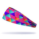 Colorful Triangles Headband - Faixa de Cabelo Esportiva - Imagem 2