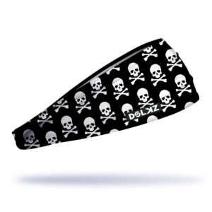 Bandana esportiva DOLKZ - Black Skull Inverted Headband