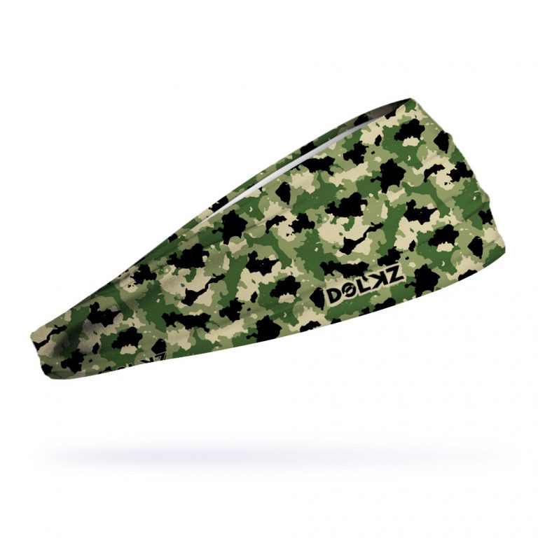 Bandana esportiva DOLKZ - Green Camouflage Headband