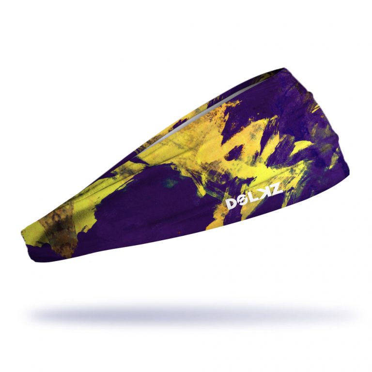 Bandana esportiva DOLKZ -Abstract Yellow Waves Headband