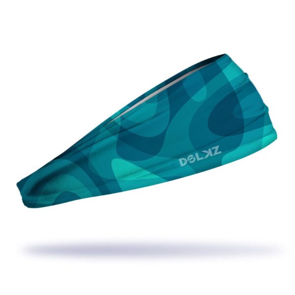 Bandana esportiva DOLKZ - Cyan Pulse Headband