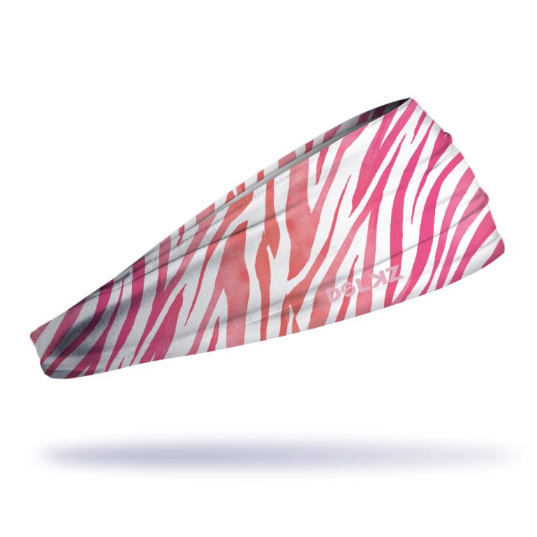 Bandana esportiva DOLKZ -Soft Pink Zebra Headband