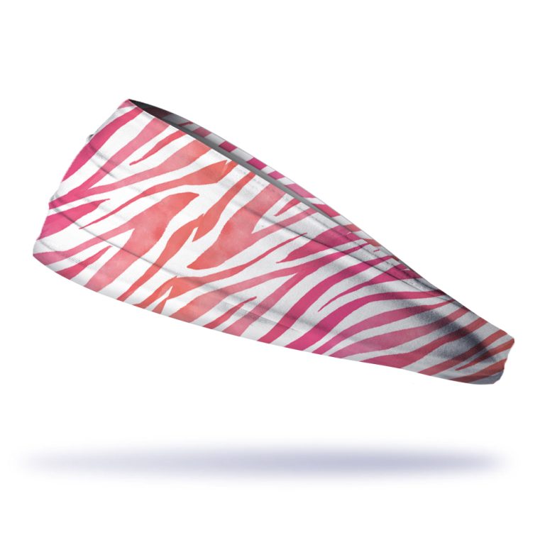 Bandana esportiva DOLKZ -Soft Pink Zebra Headband