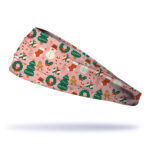 Pink Christmas Headband - Faixa de Cabelo Esportiva - Imagem 2
