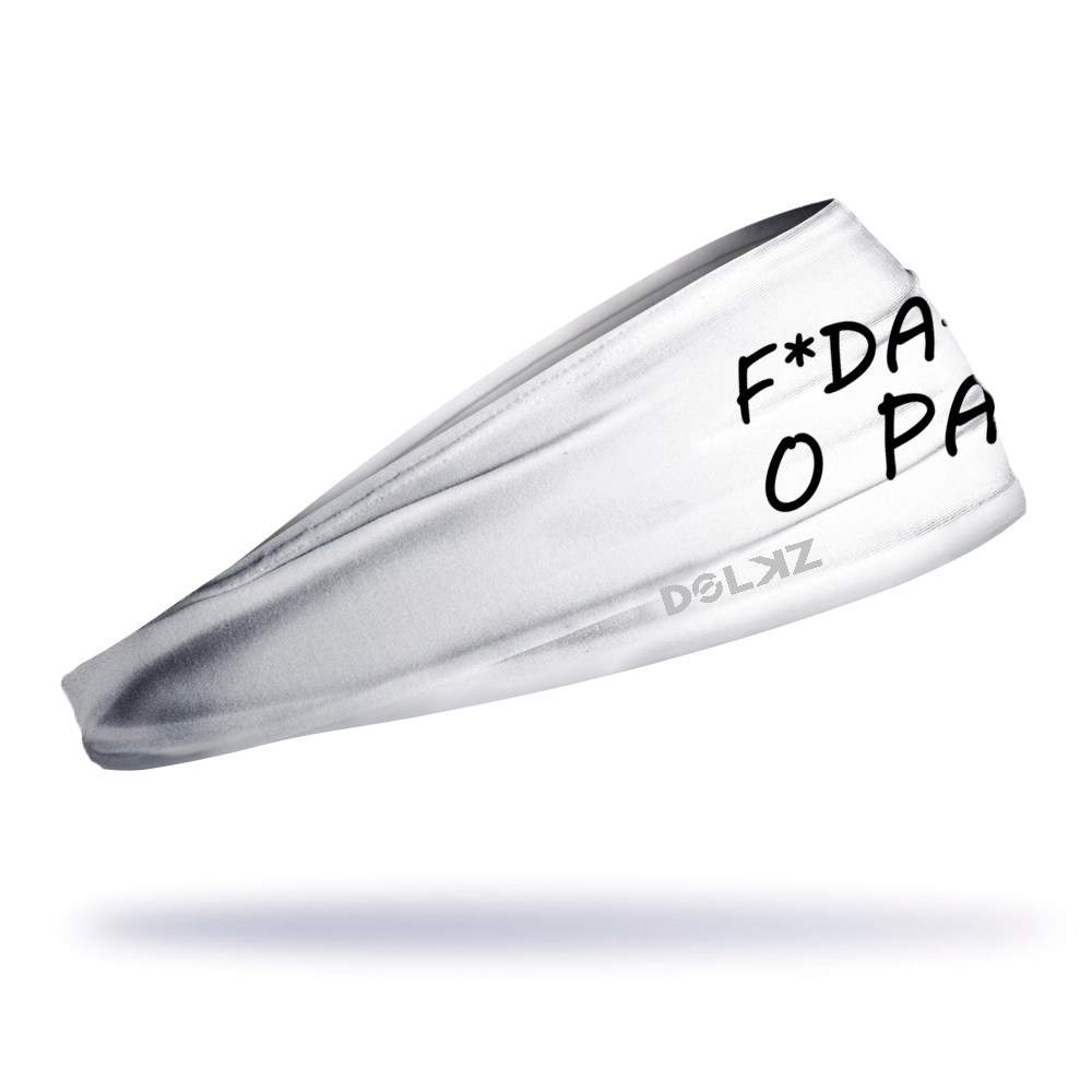 Bandana esportiva DOLKZ - F*da-se o Pace Headband - Branco