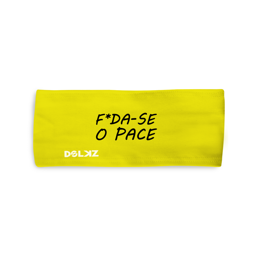 Bandana esportiva DOLKZ - F*da-se o Pace Headband - Amarelo