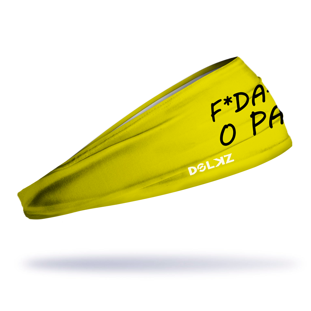 Bandana esportiva DOLKZ - F*da-se o Pace Headband - Amarelo