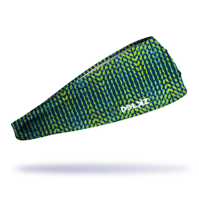 Bandana esportiva DOLKZ - Green And Blue Circuits Headband