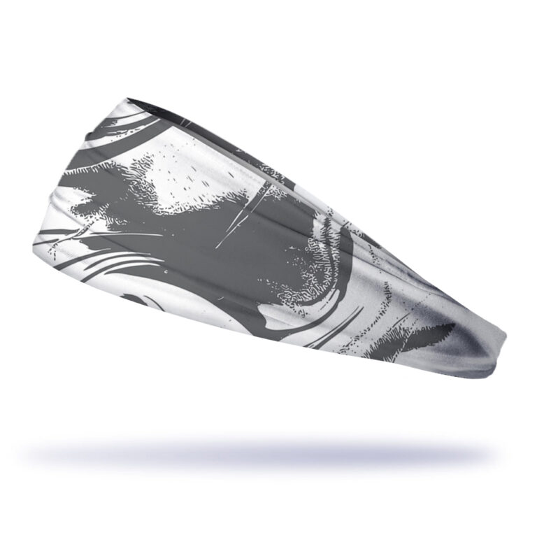 Bandana esportiva DOLKZ - Grey Ink Blot Headband