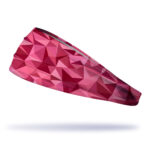 Pink Random Triangles Headband - Faixa de Cabelo Esportiva - Imagem 2