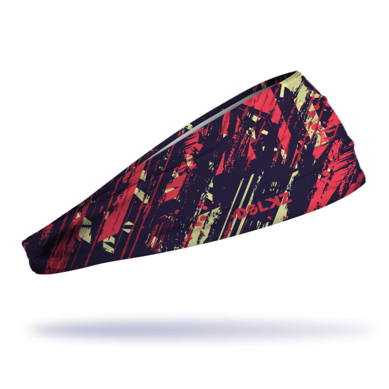 Bandana esportiva DOLKZ - Red Abstract Shapes Headband